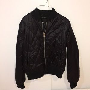Black bomber jacket